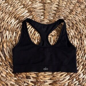 ALO Yoga Black Racerback Sports Bra